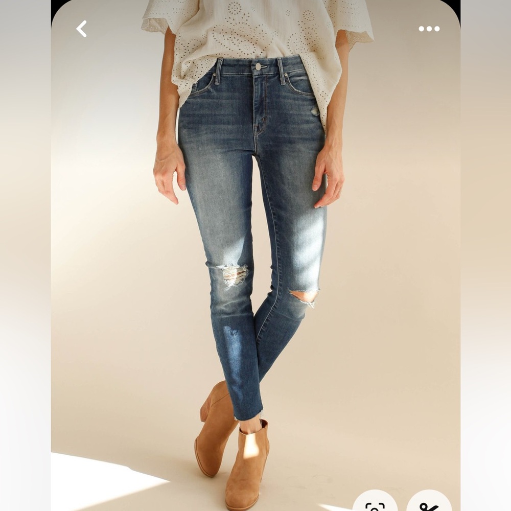 Mother Denim The Looker Ankle Fray Jeans